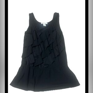 WHBM black ruffle top extra small